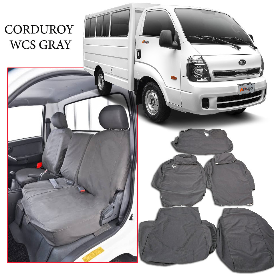 GREY KIA K2500 Car Seat Cover Plain Design Corduroy Ative WCS for Front Seat Only