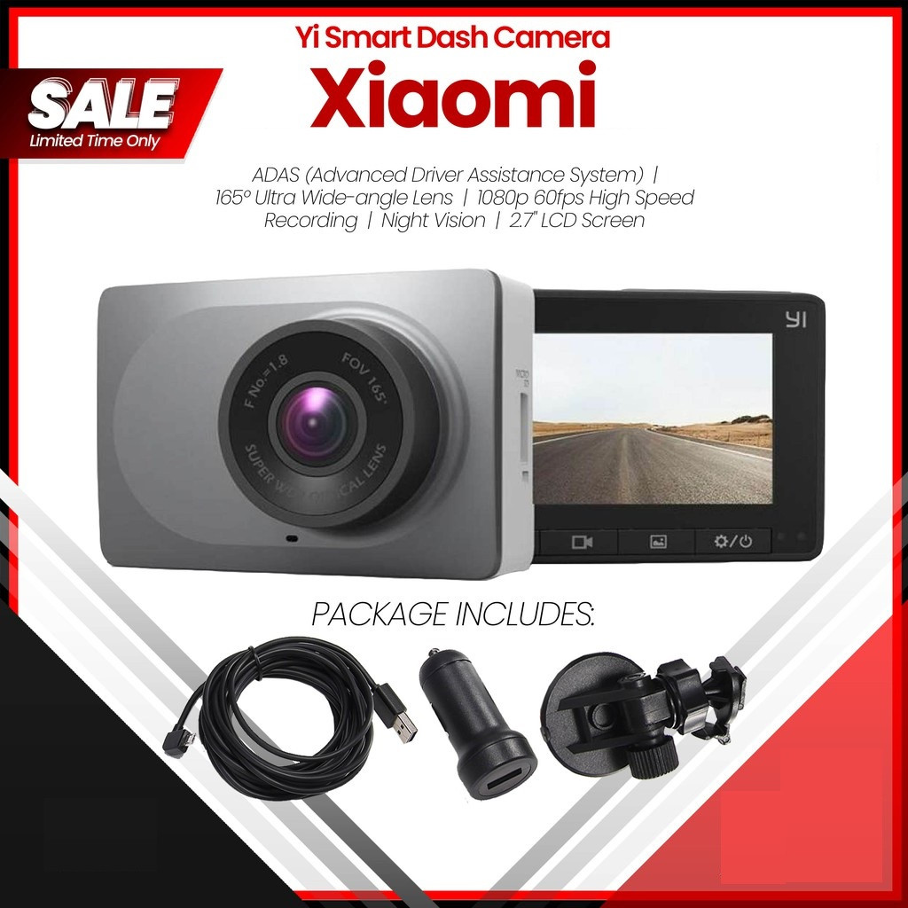 YI XIAOMI DashCam Wifi Car Vehicle DVR Dash Cam Full HD 1080P Windshield Camera DVR