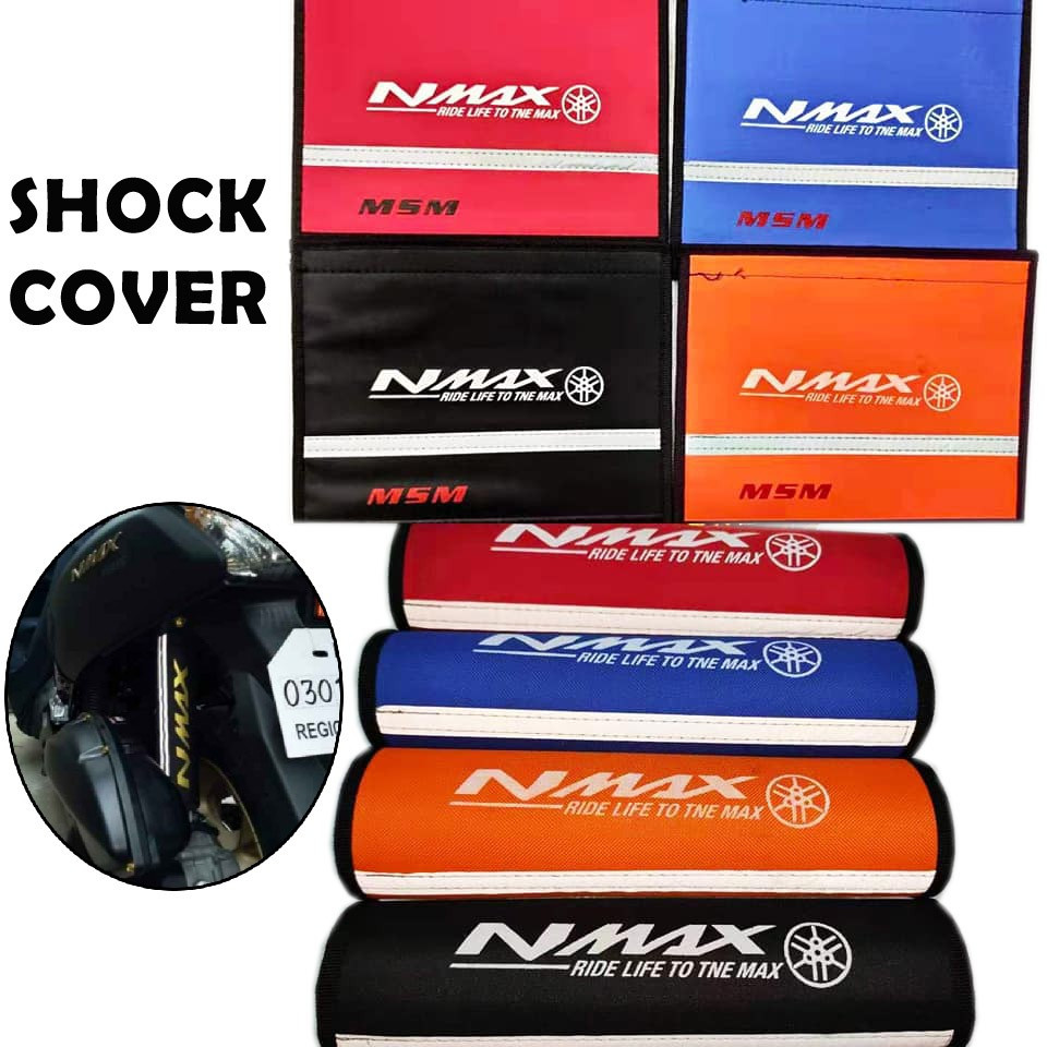 1pc Yamaha Nmax Shock Cover Washable Rubber-based Reflective with Velcro