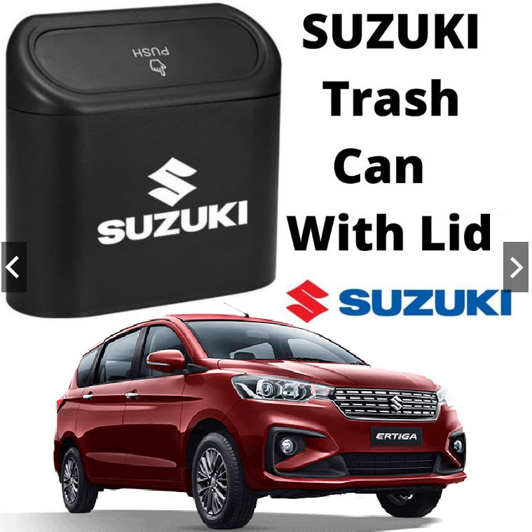 SUZUKI CAR Trash Can with Lid Leak-proof with LOGO Universal Trash Bin Storage Box