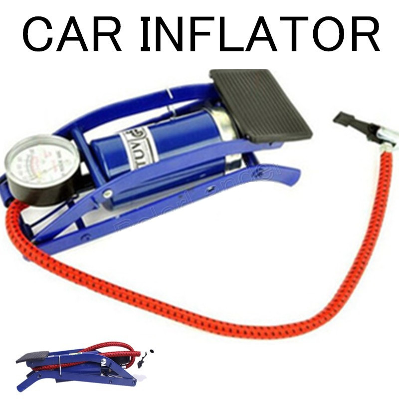 Single Barrel Car pump inflator Foot Air Pump Vehicle Tires Bicycle Bike