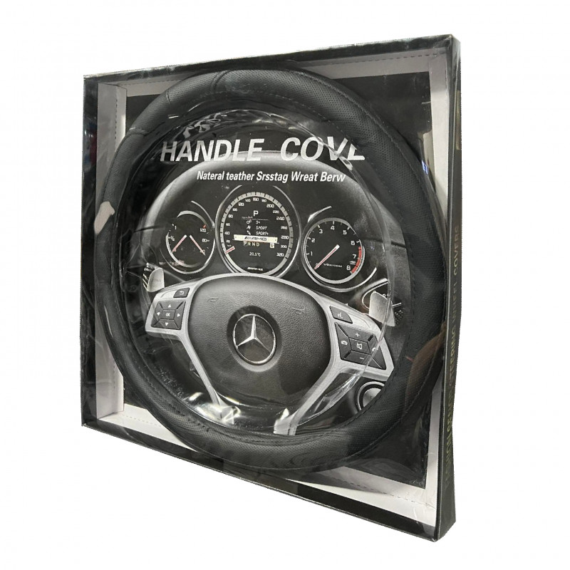 Carsthetics Steering Wheel Cover Leather Simple Wheel Cover 39mm