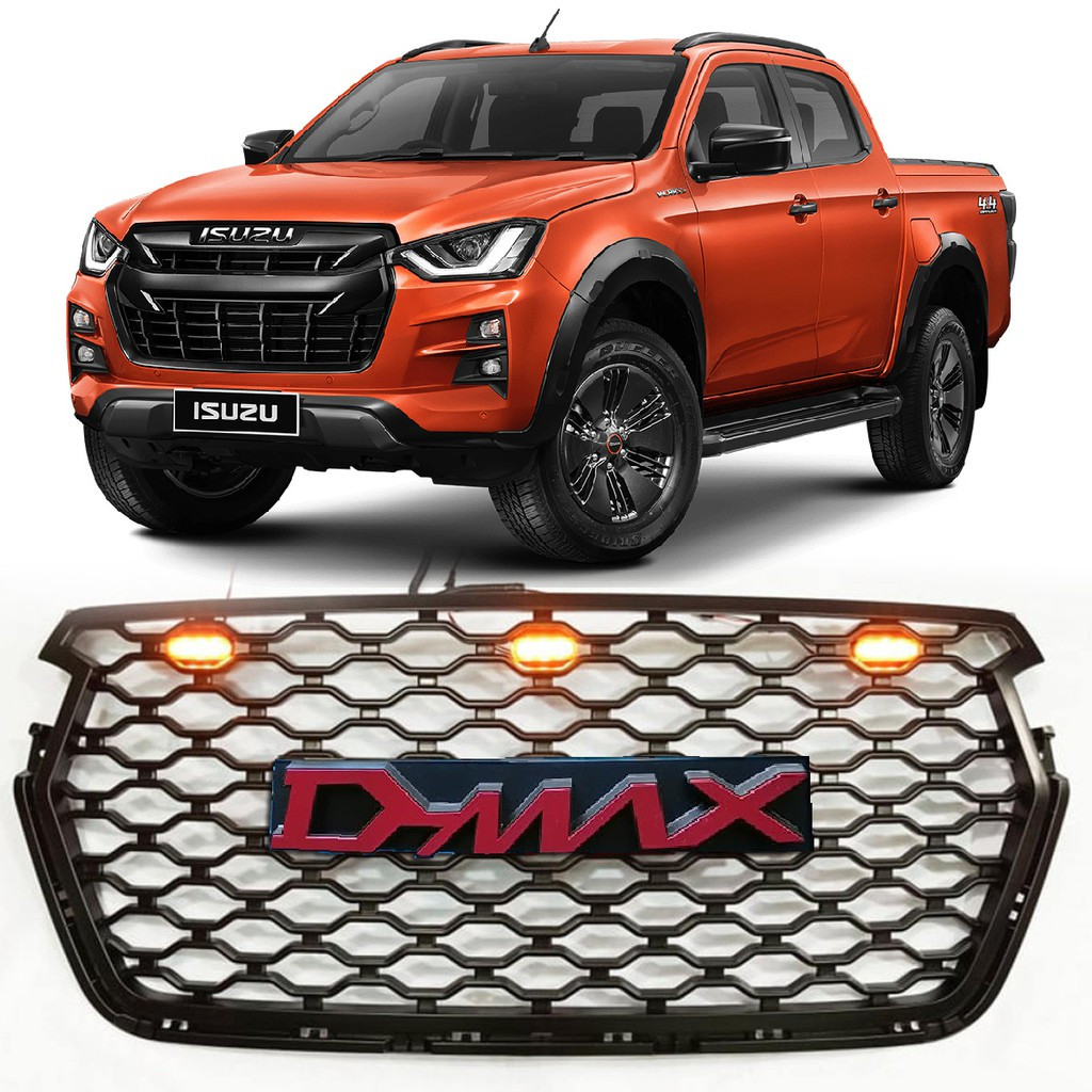 Isuzu DMAX 2020 to 2023 Front Grill With Light and Logo Red D-max