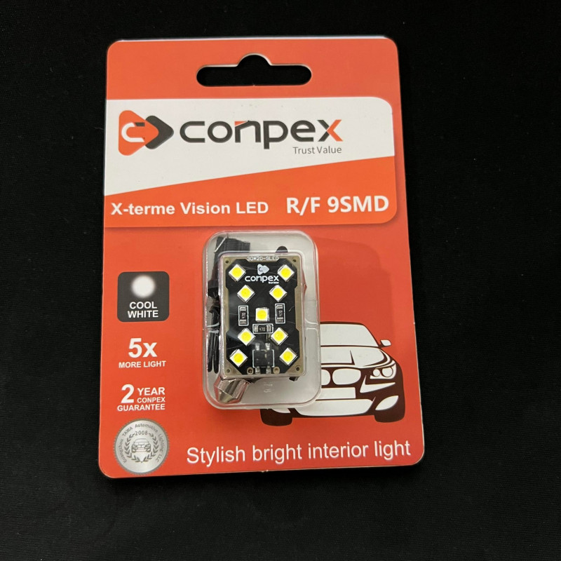 9SMD Car Interior Map Light Conpex LED Dome Light Universal Cool White 5x more Bright 6700k