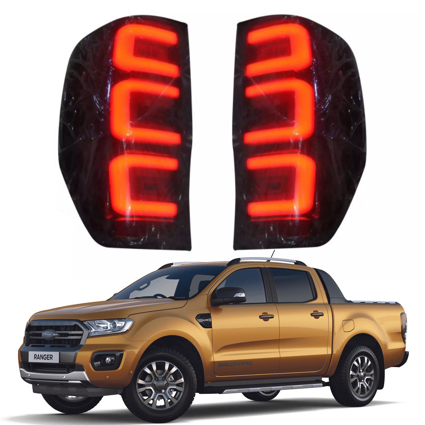 YE-041 2015-2021 FORD RANGER TAIL LAMP T6 T7 T8 3C TYPE Taillight Assembly Smoke LED Pair