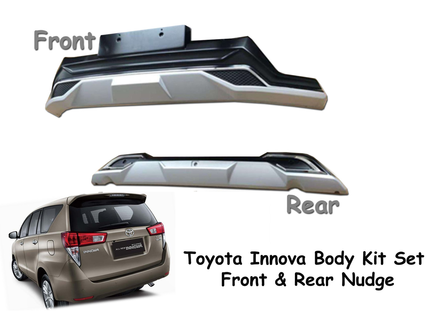 XHQP-AT001 2016-2021 INNOVA Body Kit Set Front & Rear Nudge Bar Under Runner Bumper