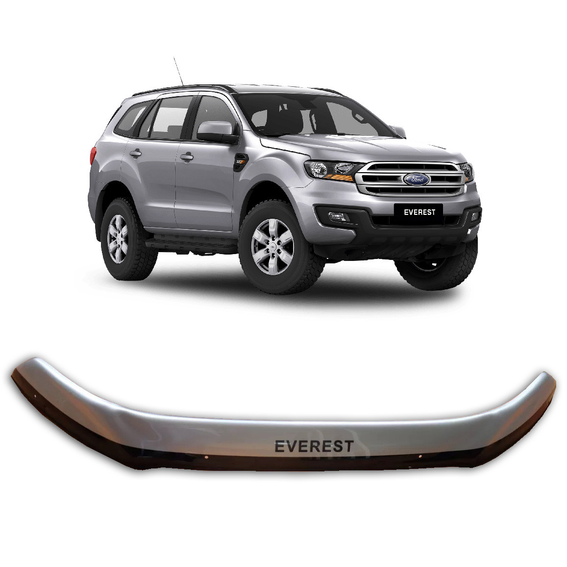 2-Tone Hood Guard Protector for Ford Everest 2016 2017 2018 2019 2020 2021
