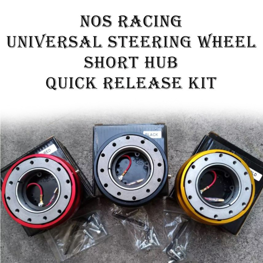 Aluminum Alloy NOS Racing Universal Steering Wheel Short Hub Quick Release Kit Snap Off
