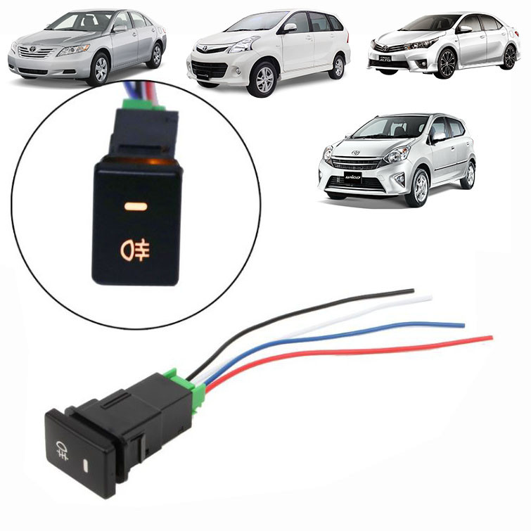 Toyota Car Switch Fog Lamp Fog light Push Switch 4 Wire Button For Toyota Camry Prius Corolla Vios Avanza Wigo