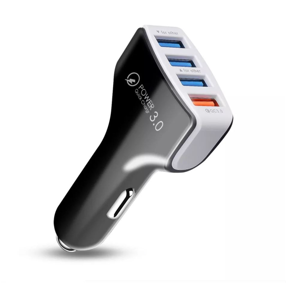 Car Charger Adapter 4 Port USB 5V 7A 3.0 Quick Charge Car Mobile Phone Charge 12-32V 35w max out