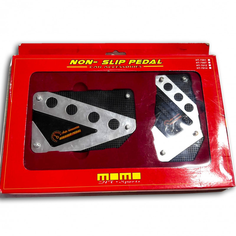 F1 AUTO PEDAL COVER CAR NON SLIP PEDAL PAD MOMO BLACK AUTOMATIC AT