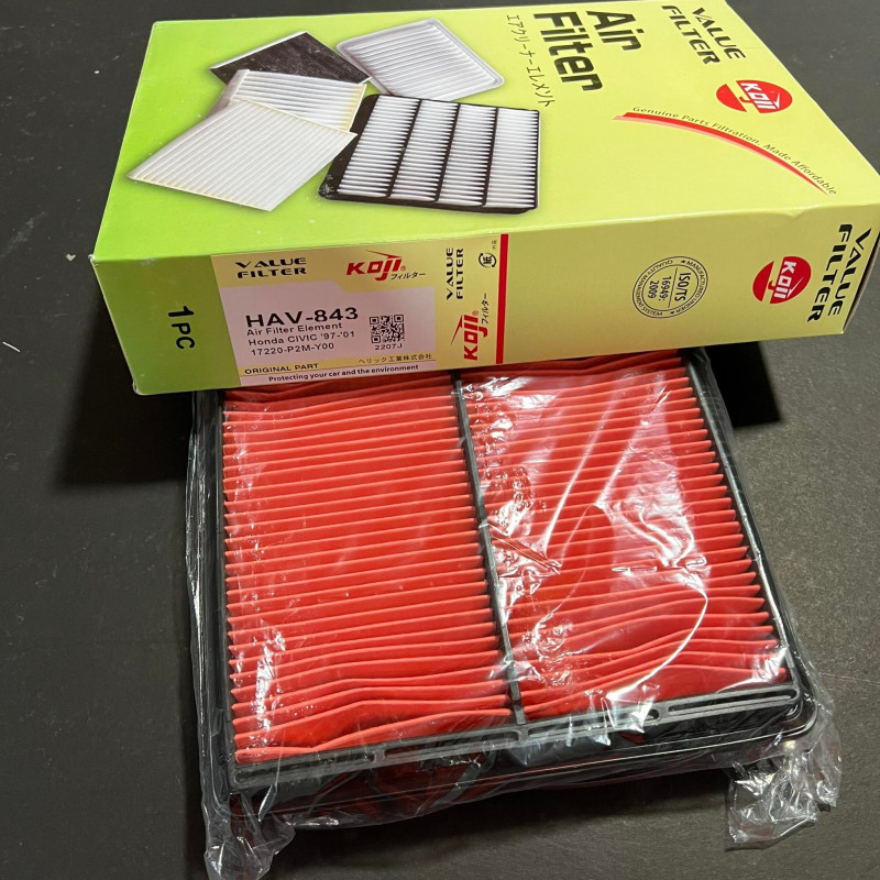 Honda Civic 1.6 VTI, ESI 1992-1997 Air Filter HAV-843 KOJI Genuine Part