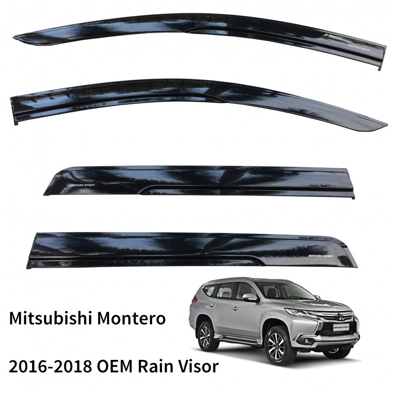 2016-2022 Mitsubishi Montero Sport OEM Rain Guard Window Visor Black