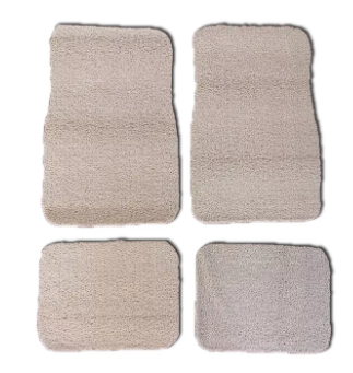 Universal Car Floor Matting Spaghetti Coil Mat Rubber (BEIGE)