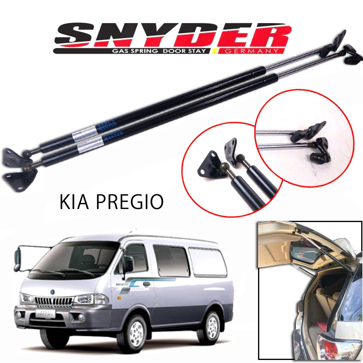 SGS-803 (Right) KIA PREGIO Gas Spring Door Stay Damper Struts Trunk Open - Snyder Brand Germany