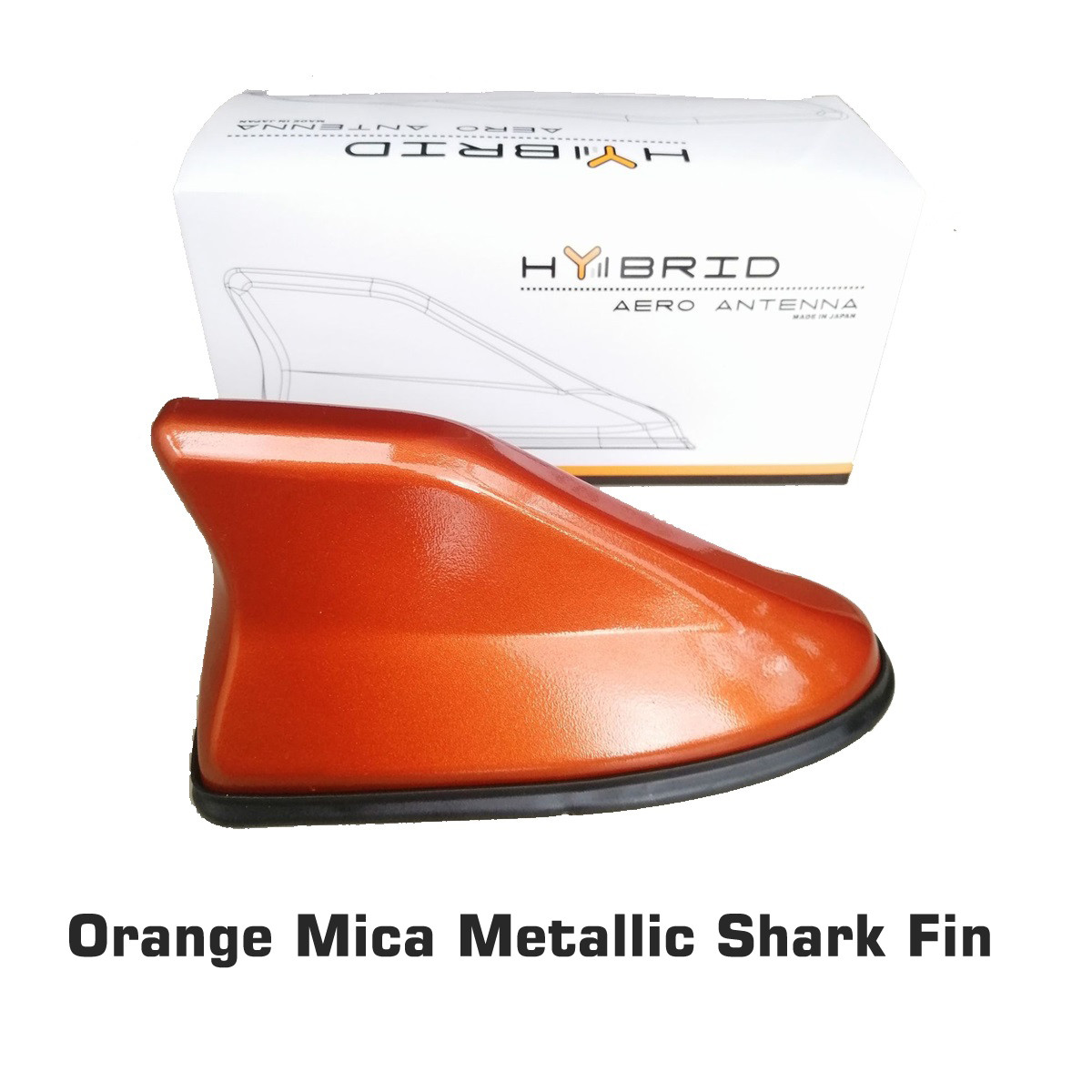 Car Antenna Orange Mica Metallic Shark Fin Radio FM Signal Aerials Aero Hybrid
