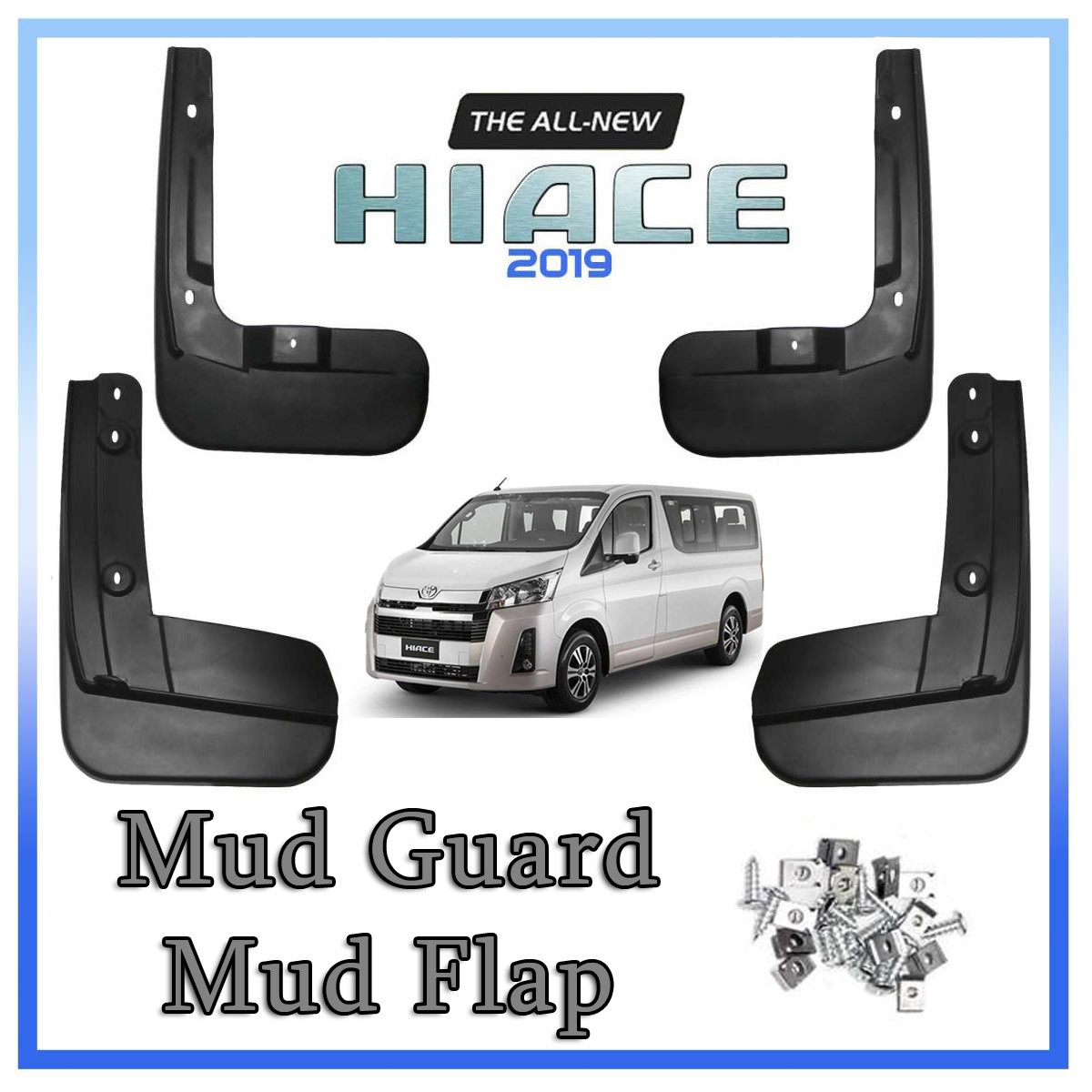 Toyota Hiace 2019-2023 Mud Guard/Mud Flap Commuter Grandia GL Mudguard