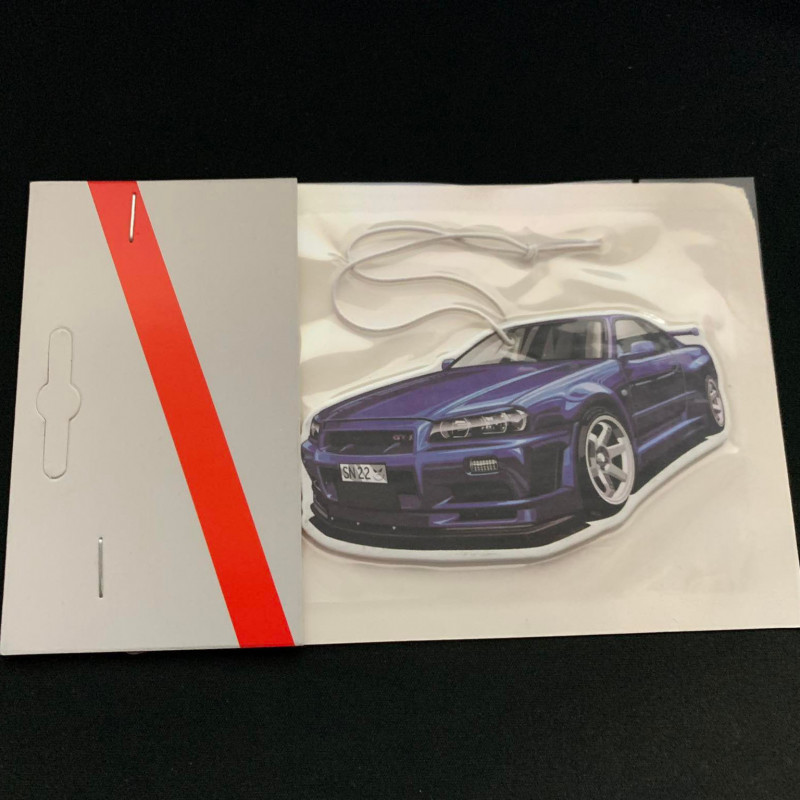 JDM Japan GTR 34 Badge Car Paper Air Freshener Auto Hanging Perfumed Fragrance (androstadienone)