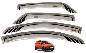 Ford Eco-Sport Rain Sun Visor Aero Max Titanium Series 2 Tone Silver Net for Ecosport 2014-2020