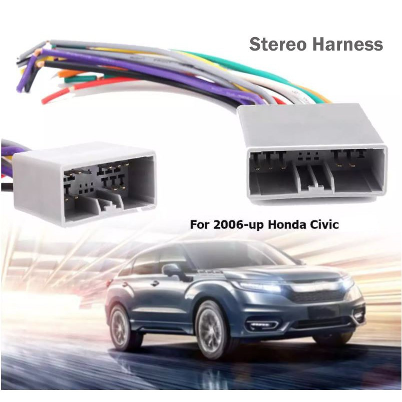 2006 above Honda Civic Harness Cable Car Stereo Player Wiring Adapter