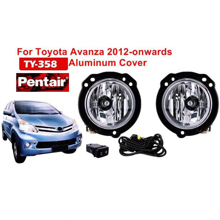 TY-358 PENTAIR TOYOTA AVANZA 2012-2017 FOG LAMP SET ASSY ORIGINAL WITH HARNESS AND SWITCH