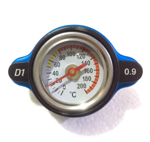 D1 Spec Thermostatic Gauge Radiator Cap Bar Small Head Blue Color (0.9)