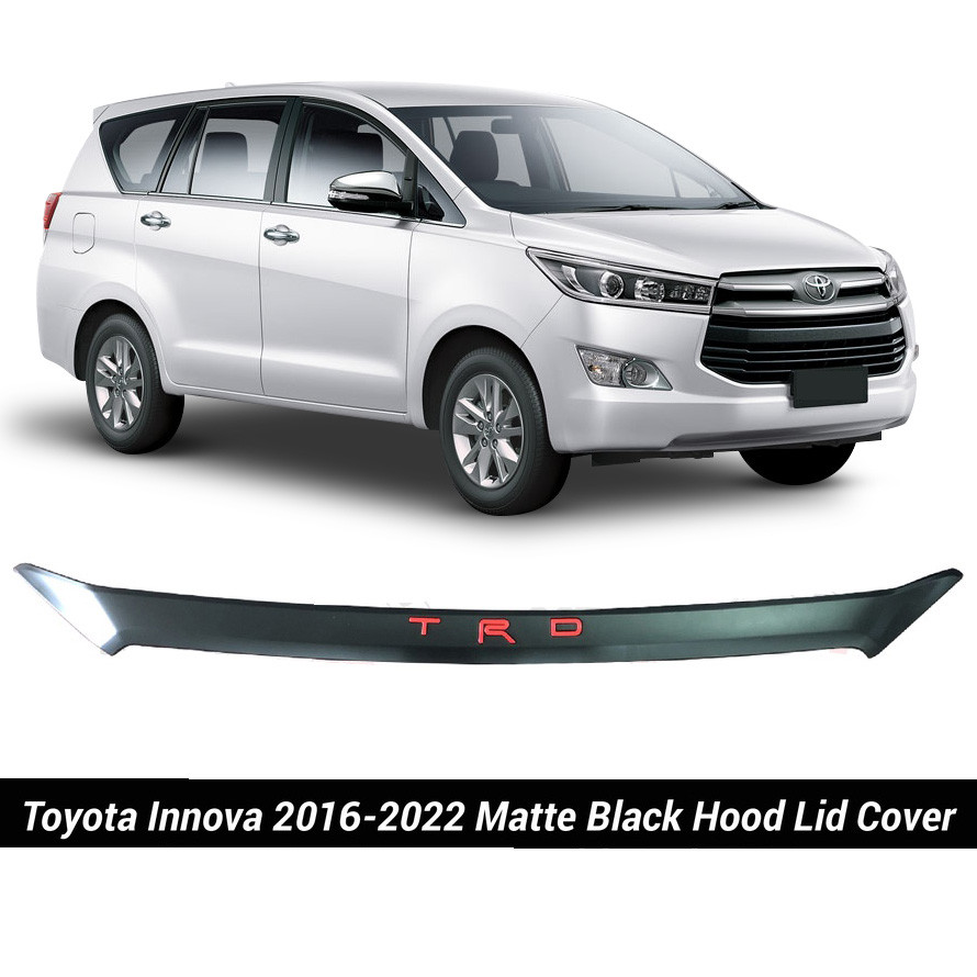 Toyota INNOVA 2016-2020 Hood Lid Trim (Black) With TRD Logo RED