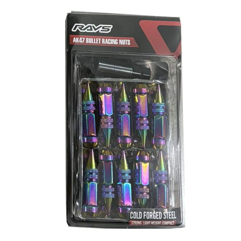 NEO CHROME 20pcs Rays Lugnuts 1.5mm Lug Nuts AK47 Racing Nuts with Spike for Toyota/Honda/Mitsubishi