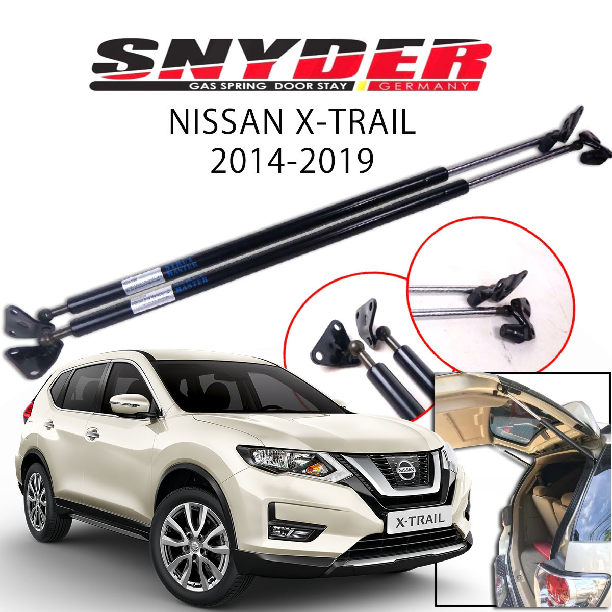 SGS-420 Left - NISSAN XTRAIL T32 2014-2019 Gas Spring Door Stay Damper Struts Trunk Open - Snyder