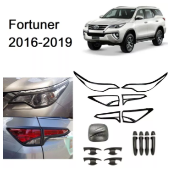 Toyota FORTUNER 2016-2018 4x2 Garnish Set Combo (Matte Black)