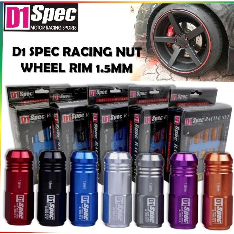 Racing D1 SPEC Wheel LUG NUTS 20 Pieces/Set M12*1.5