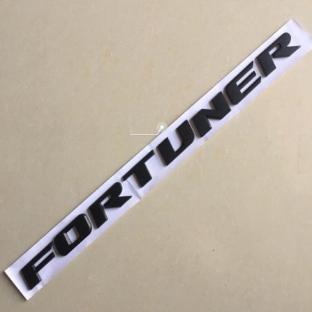 Black Toyota Fortuner Hood Emblem ABS Plastic