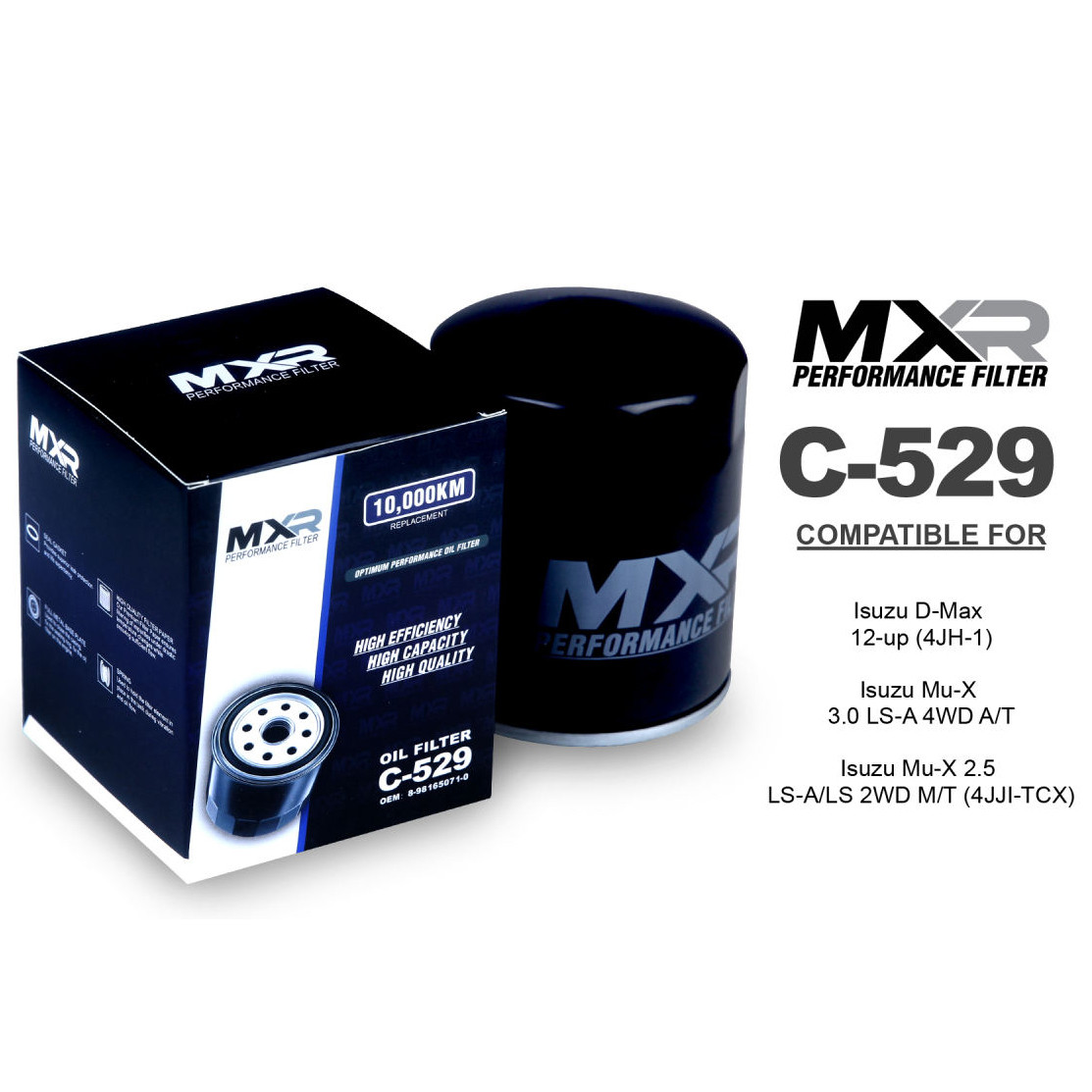 C-529 MXR OIL FILTER FOR Isuzu D-Max (4JH-1) Isuzu Mu-X (4JJI-TCX)