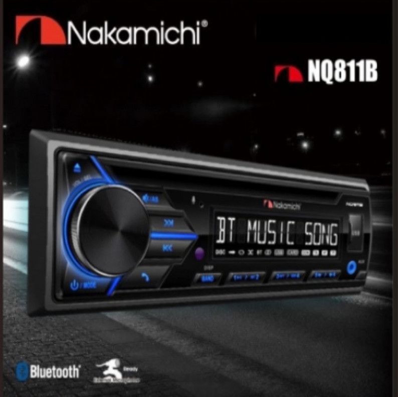 Nakamichi NQ811B Bluetooth CD USB AUX APPs Control AM/FM Car Stereo Receiver