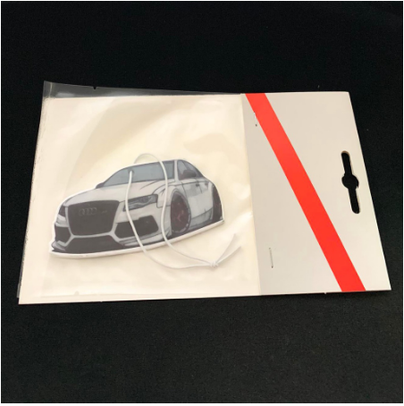 JDM Japan AUDI Badge Car Paper Air Freshener Auto Hanging Perfumed Fragrance (Black Ice)