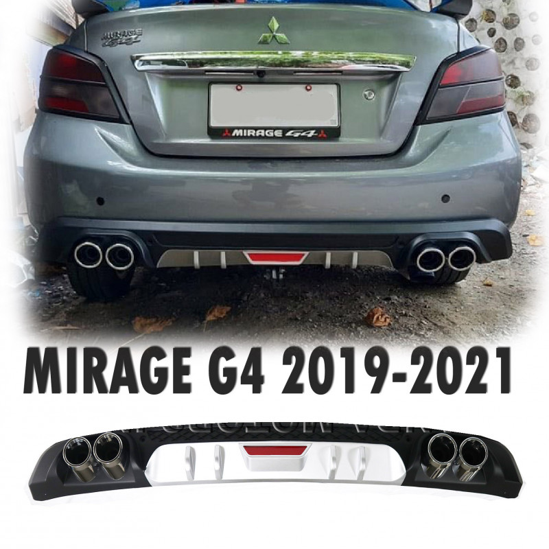 CDMRL-009A MITSUBISHI G4 2019-2021 ATTRAGE (SILVER/BLACK) Rear Bumper Diffuser with muffler designed
