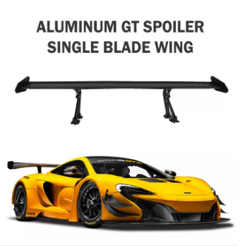 WY-103 UNIVERSAL ALUMINUM GT SPOILER SINGLE BLADE WING FOR SEDAN CARS (DRILL TYPE)