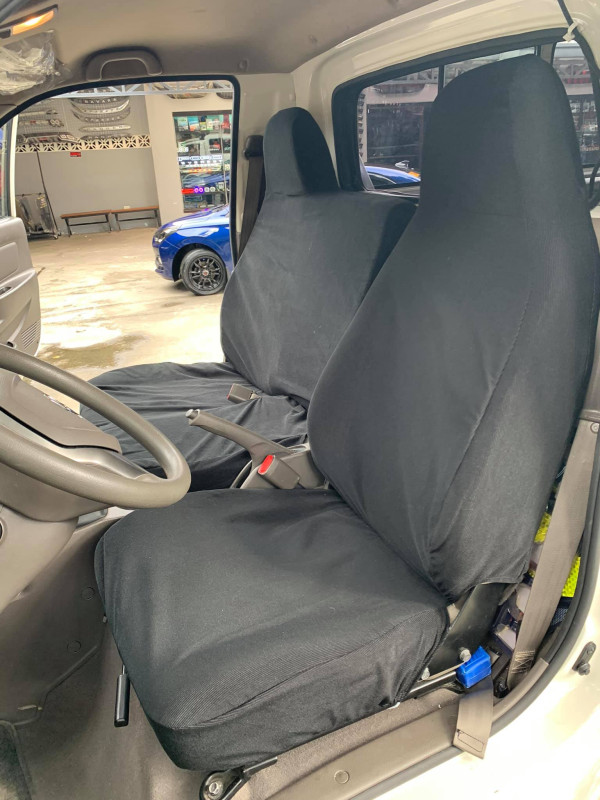 BLACK Mitsubishi L300 Old and New Model Car Seat Cover Plain Design Corduroy Ative WCS