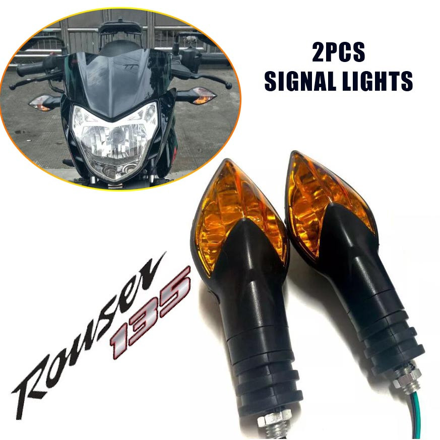 2Pcs Left and Right Signal Light Small for Motorcycle kawasaki Rouser 135 Orange Color