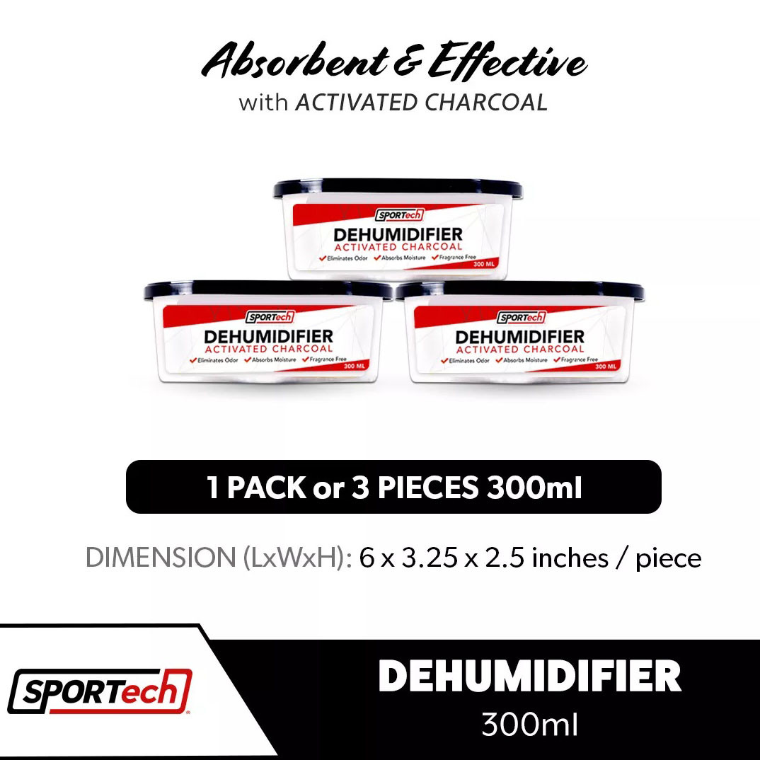 3PCS 300ML SPORTech Dehumidifier Activated Charcoal for added odor control