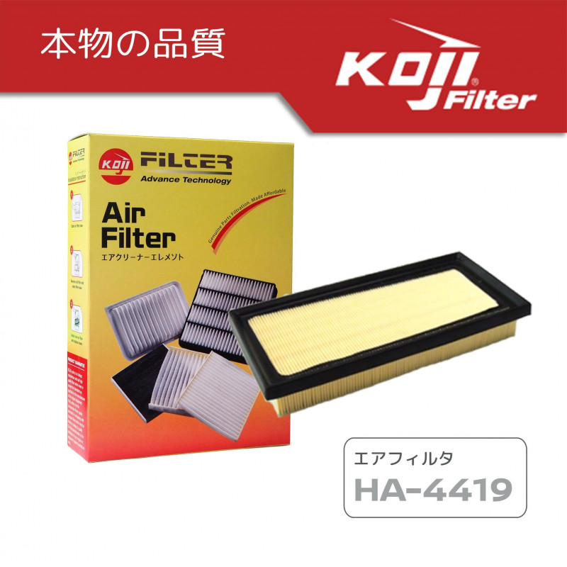 KOJI Air Filter Element (Air Cleaner) HA-4419 for Mitsubishi Mirage G4 HB 2012-2021