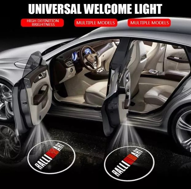 #194 RALLI ART 2Pcs Car Door Sensor Light welcome Wireless illuminating ground Floor open doors
