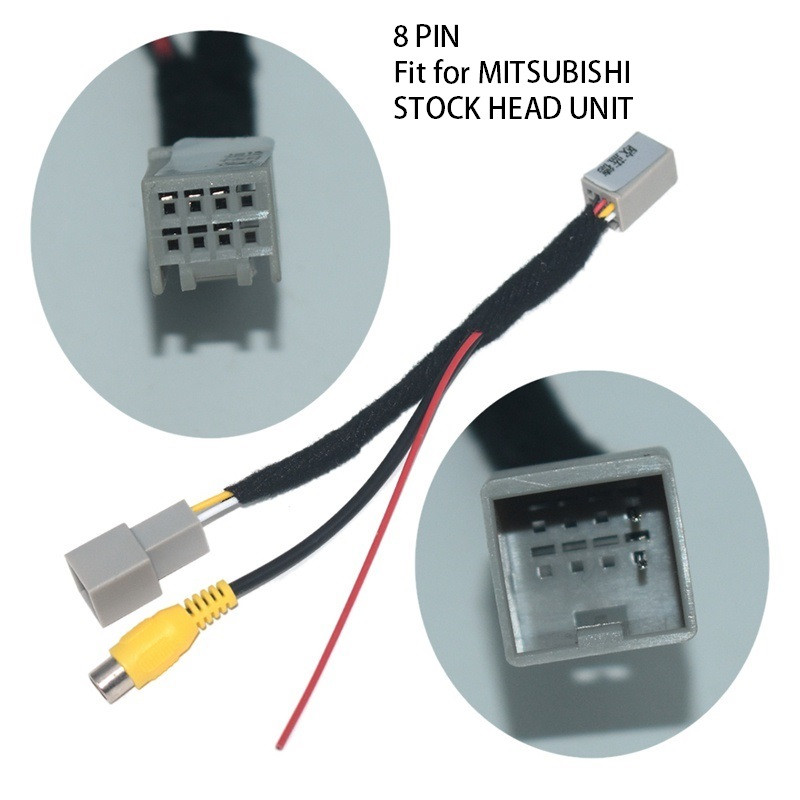 Car Rear View Camera RCA Socket Plug Video Reverse Camera Convert Cable Adapter for Mitsubishi Outlander ASX GF GG ZJ