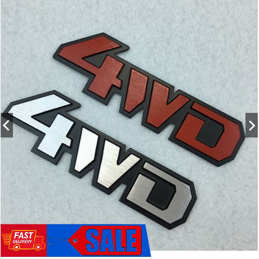 Off-road vehicle 4WD car Metal Emblem 3D Logo Universal 14cm