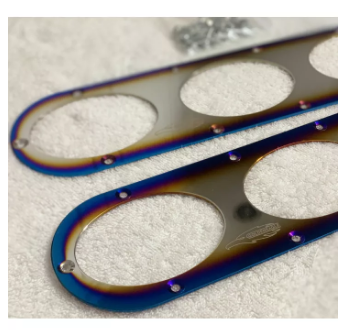 2PCS Car Air Diffuser Titanium Burnt Style Universal Rear Bumper Diffuser Speed Holes