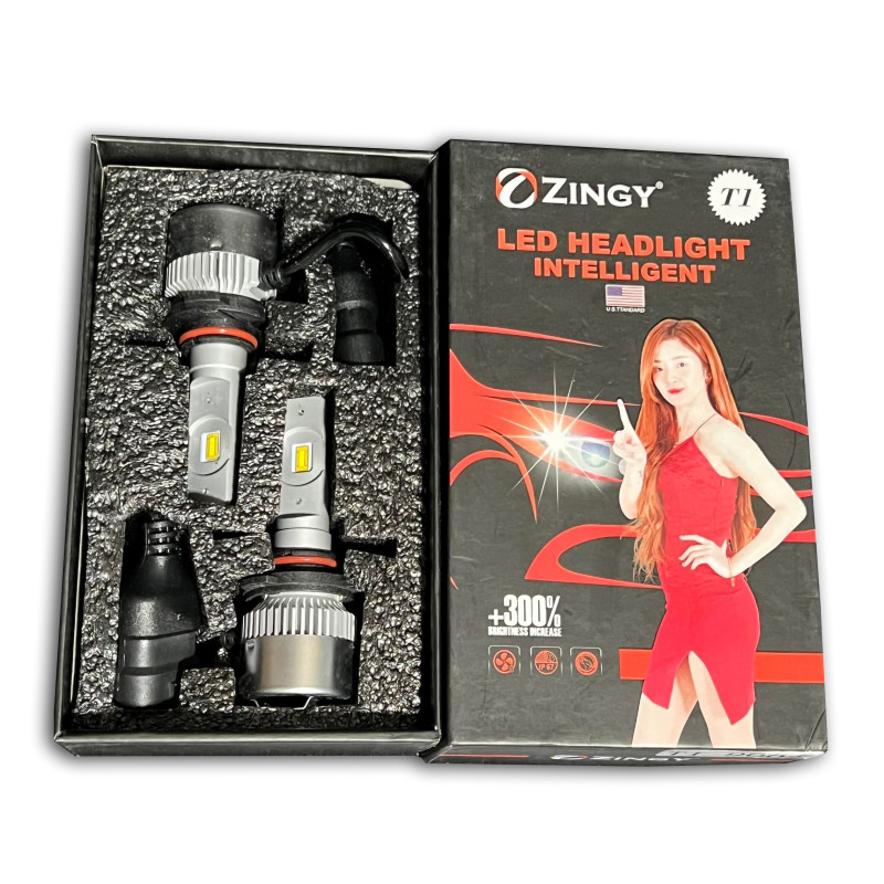 ZINGY T1 9005 HB3 LED CAR HEADLIGHT BULB 2PCS 6000K 3200L 1 year Warranty