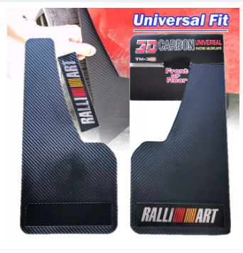 RALLI ART 3D Universal Racing Carbon Mud Flaps Mudguard (2 pcs)