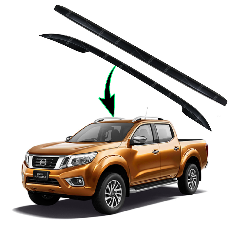 XHQP-RR007 2015-2021 NISSAN NAVARA NP300 STICKER ROOF RAIL ROCK MATTE BLACK