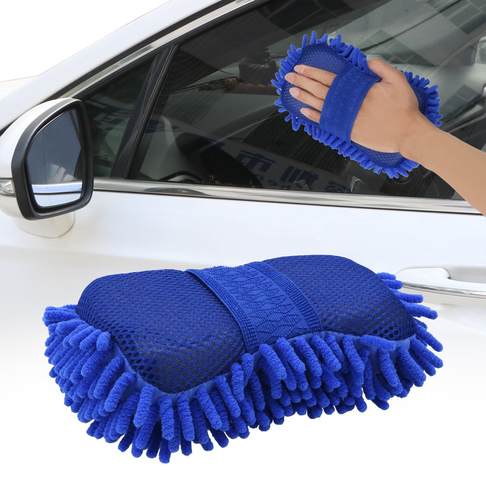 Car Soft Microfiber chenille Auto Car Care Cleaning Car Washing Wash Washer Blue