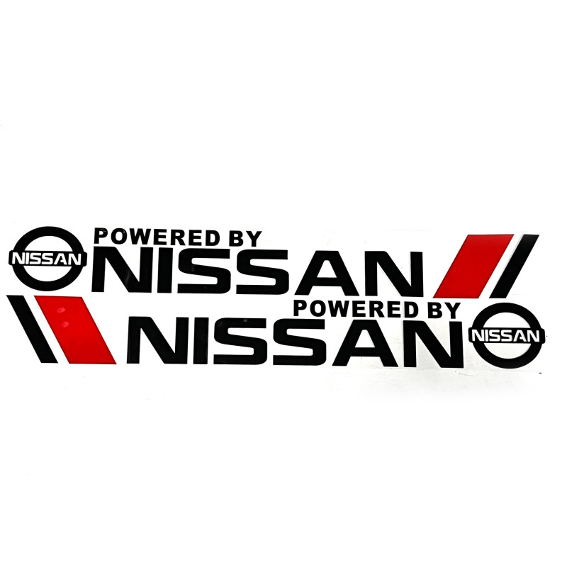 NISSAN 2pcs Car logo Universal Styling Door Side Sticker Long Letters Body Decal 80CM X 10CM